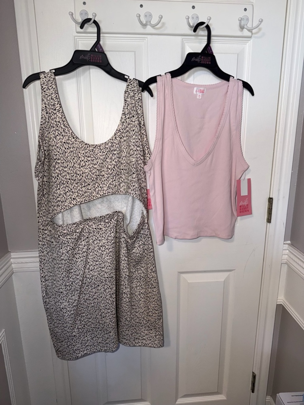Millie Bobby Brown Cut-Out Mini Dress - Black & White Pattern